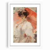 Elegant Vintage Portrait - Timeless Lady with Parasol Wall Art