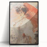 Elegant Vintage Portrait - Timeless Lady with Parasol Wall Art