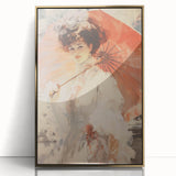 Elegant Vintage Portrait - Timeless Lady with Parasol Wall Art