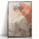 Elegant Vintage Portrait - Timeless Lady with Parasol Wall Art
