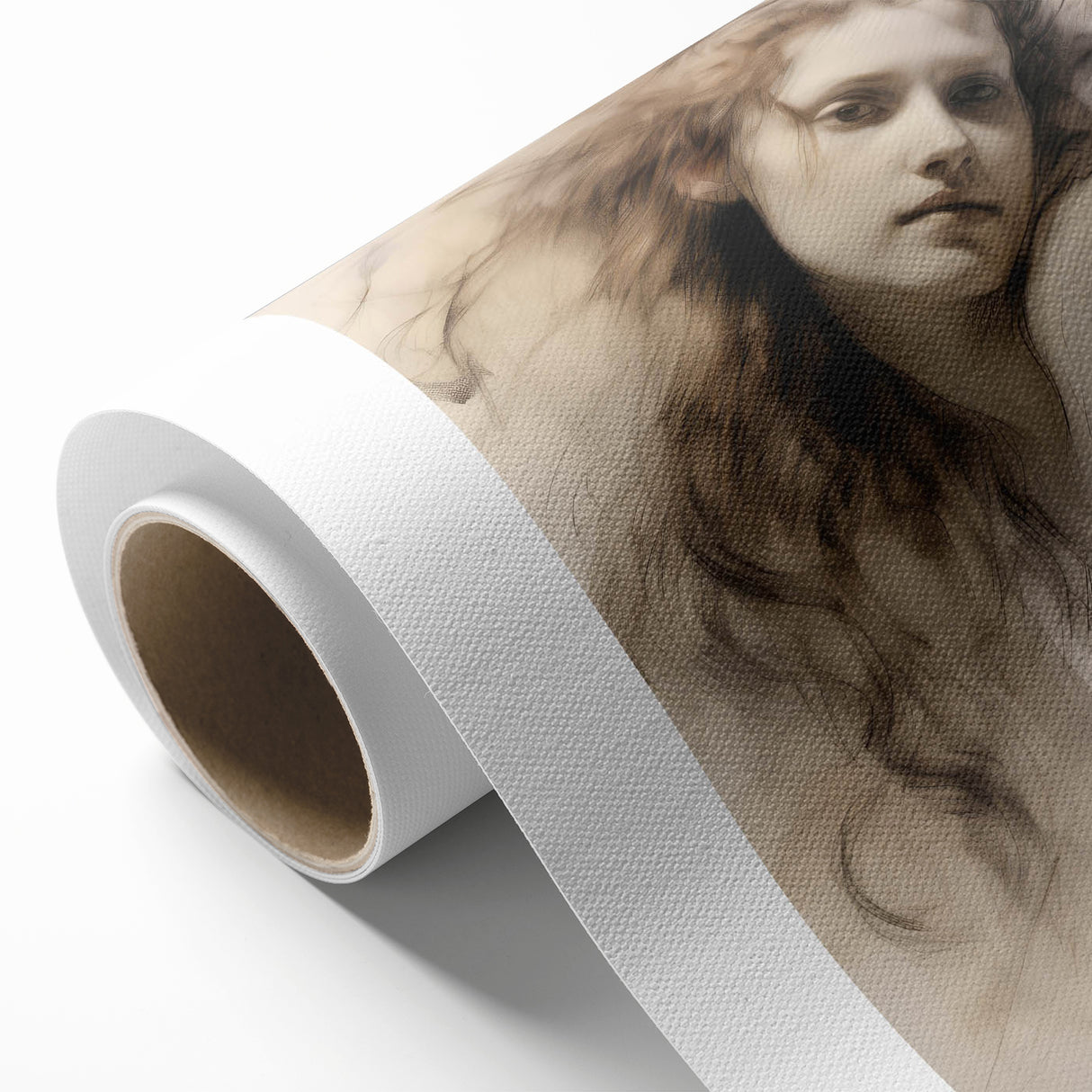 Timeless Vintage Portrait - Ethereal Woman Sketch Wall Art