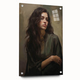 Classic Portrait Artwork - Timeless Woman in Deep Tones Wall Art