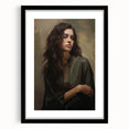 Classic Portrait Artwork - Timeless Woman in Deep Tones Wall Art