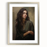 Classic Portrait Artwork - Timeless Woman in Deep Tones Wall Art