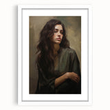 Classic Portrait Artwork - Timeless Woman in Deep Tones Wall Art