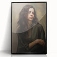 Classic Portrait Artwork - Timeless Woman in Deep Tones Wall Art