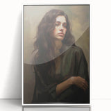 Classic Portrait Artwork - Timeless Woman in Deep Tones Wall Art
