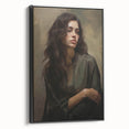 Classic Portrait Artwork - Timeless Woman in Deep Tones Wall Art