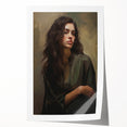 Classic Portrait Artwork - Timeless Woman in Deep Tones Wall Art