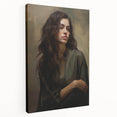 Classic Portrait Artwork - Timeless Woman in Deep Tones Wall Art