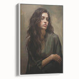 Classic Portrait Artwork - Timeless Woman in Deep Tones Wall Art