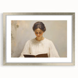 Vintage Portrait Art | Woman Reading in Soft Light