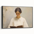 Vintage Portrait Art | Woman Reading in Soft Light