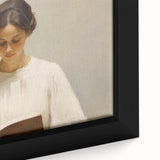 Vintage Portrait Art | Woman Reading in Soft Light