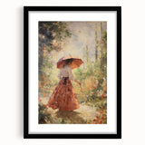 Vintage Portrait Art - Elegant Retro Lady in Garden Canvas Print