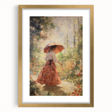 Vintage Portrait Art - Elegant Retro Lady in Garden Canvas Print