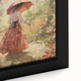 Vintage Portrait Art - Elegant Retro Lady in Garden Canvas Print
