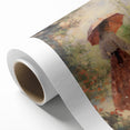 Vintage Portrait Art - Elegant Retro Lady in Garden Canvas Print