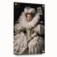 Antique Portrait Prints - Regal Lady in Feathered Gown Canvas Art