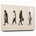 Vintage Portrait Art – Retro Walkers Sketch Canvas Print