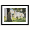 Vintage Portrait Art – Sunlit Laundry Scene Canvas Print