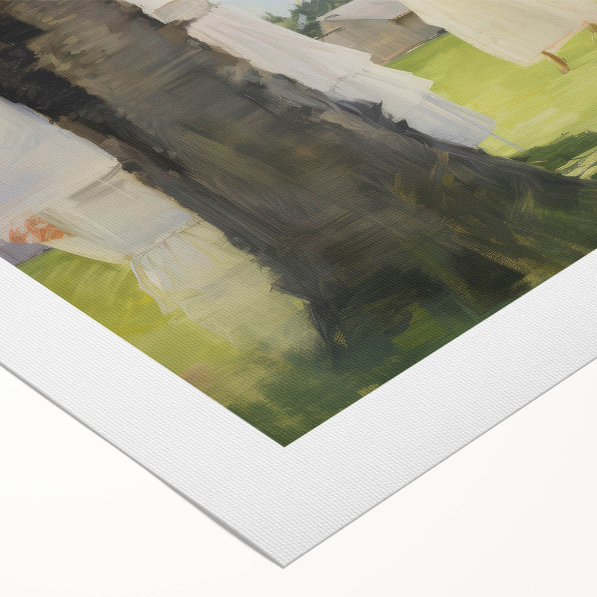 Vintage Portrait Art – Sunlit Laundry Scene Canvas Print