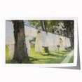 Vintage Portrait Art – Sunlit Laundry Scene Canvas Print