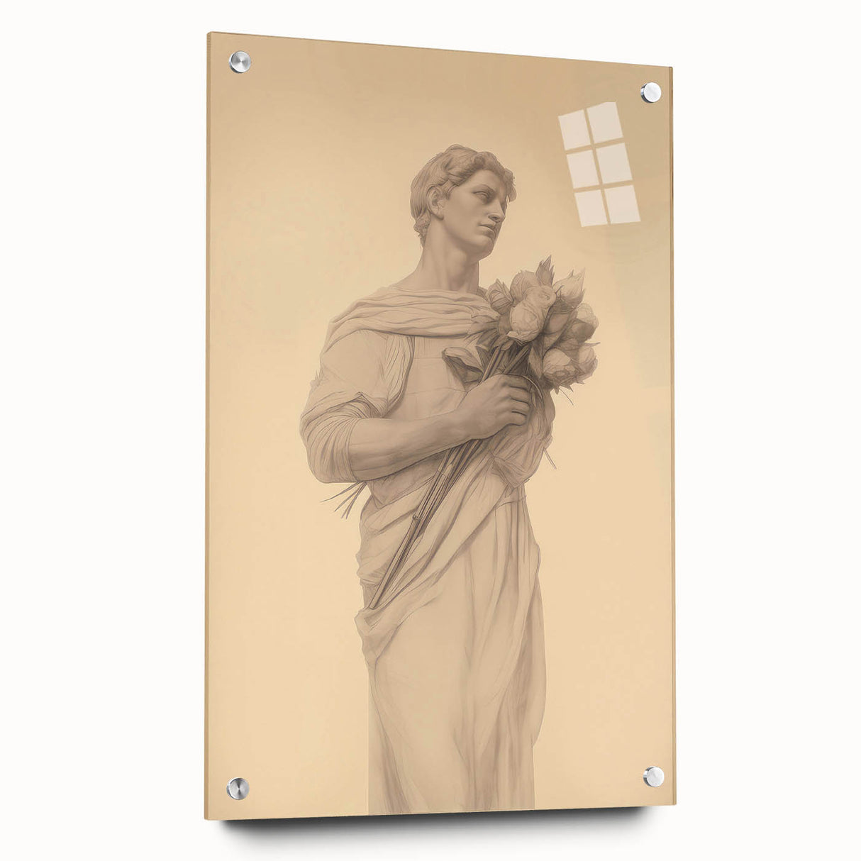 Classic Portrait Artwork - Vintage Statue-Inspired Canvas Art