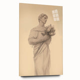 Classic Portrait Artwork - Vintage Statue-Inspired Canvas Art