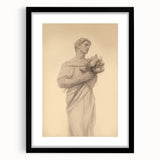Classic Portrait Artwork - Vintage Statue-Inspired Canvas Art