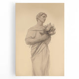 Classic Portrait Artwork - Vintage Statue-Inspired Canvas Art
