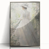 Classic Portrait Artwork - Elegant Lady in White Victorian Dress
