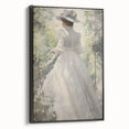 Classic Portrait Artwork - Elegant Lady in White Victorian Dress