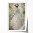 Classic Portrait Artwork - Elegant Lady in White Victorian Dress