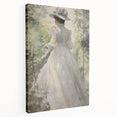 Classic Portrait Artwork - Elegant Lady in White Victorian Dress