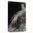 Vintage Portrait Art - Elegant Lace and Diamond Ring Canvas