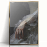 Vintage Portrait Art - Elegant Lace and Diamond Ring Canvas