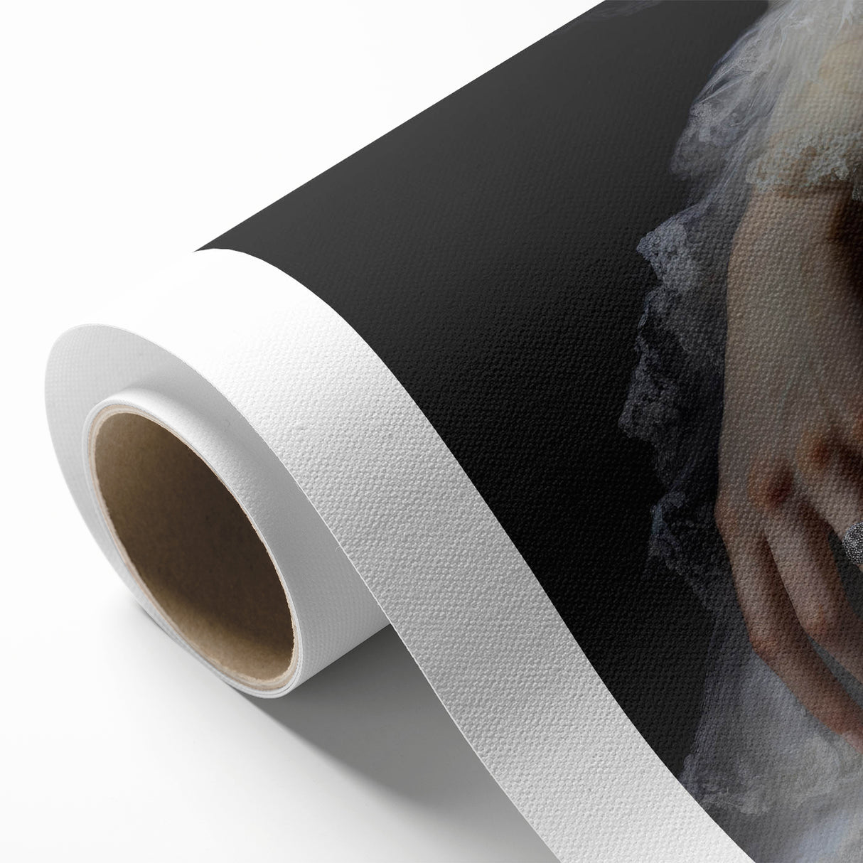Vintage Portrait Art - Elegant Lace and Diamond Ring Canvas
