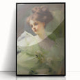 Antique Portrait Prints - Elegant Lady in Soft Green Gown Canvas
