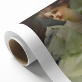 Antique Portrait Prints - Elegant Lady in Soft Green Gown Canvas