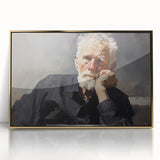 Vintage Portrait Art – Reflective Elder Canvas Print