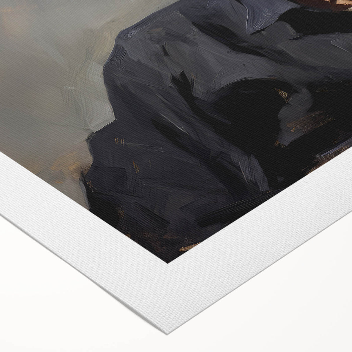 Vintage Portrait Art – Reflective Elder Canvas Print