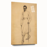 Antique Portrait Prints - Military Gentleman Sketch Art Canvas