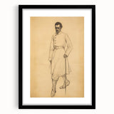 Antique Portrait Prints - Military Gentleman Sketch Art Canvas