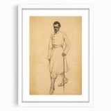 Antique Portrait Prints - Military Gentleman Sketch Art Canvas