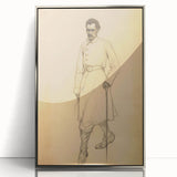 Antique Portrait Prints - Military Gentleman Sketch Art Canvas