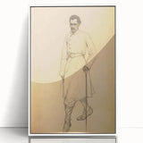 Antique Portrait Prints - Military Gentleman Sketch Art Canvas