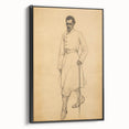 Antique Portrait Prints - Military Gentleman Sketch Art Canvas