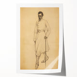 Antique Portrait Prints - Military Gentleman Sketch Art Canvas
