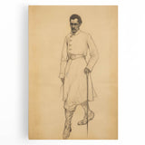 Antique Portrait Prints - Military Gentleman Sketch Art Canvas